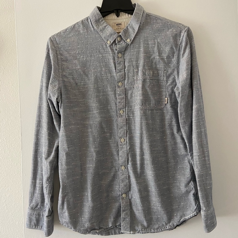 Vans Large Casual Button Up Grey
